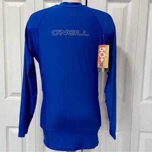NWT O'Neill Men's Vibrant Blue Rash Guard 50+ Sun Protection Size XL